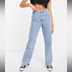 Topshop carpenter jean in bleach blue wash